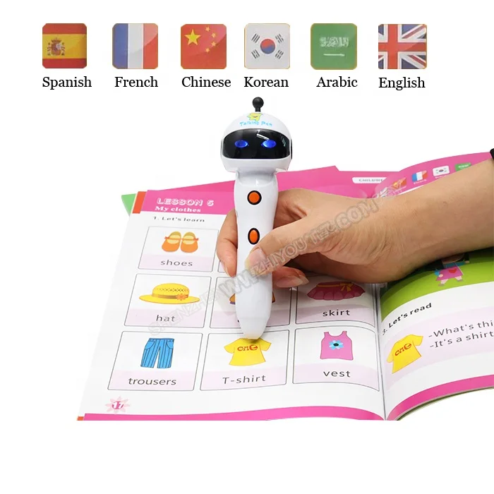 6 languages Vibrator writing children pen for kids learning DC011