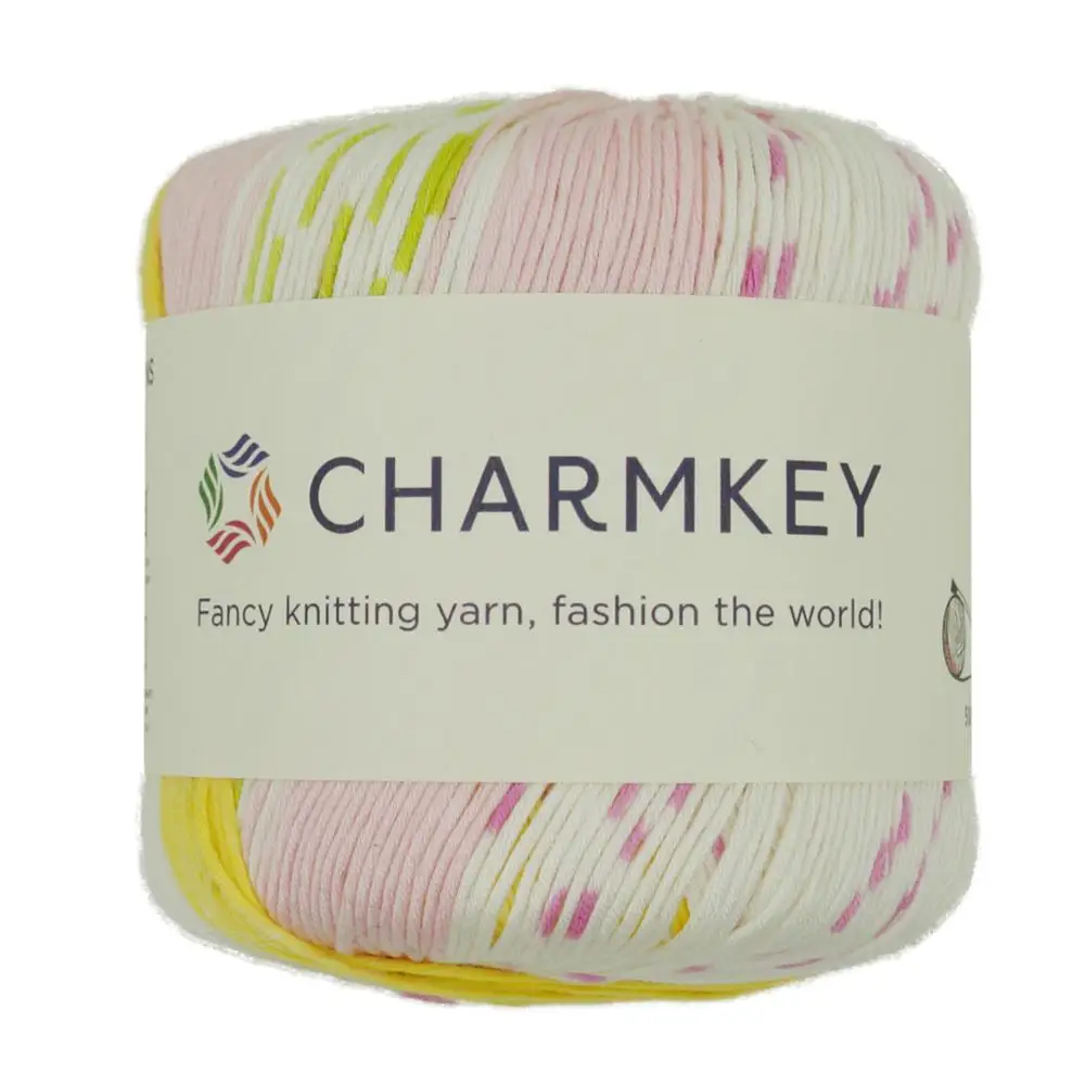 Красивая разноцветная окрашенная на большие расстояния хлопковая 50% Бамбуковая пряжа в продаже