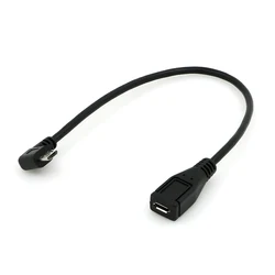 shenzhen short fast data charging cord 90 degree right angle u l shape micro usb male to micro otg usb female extension cable