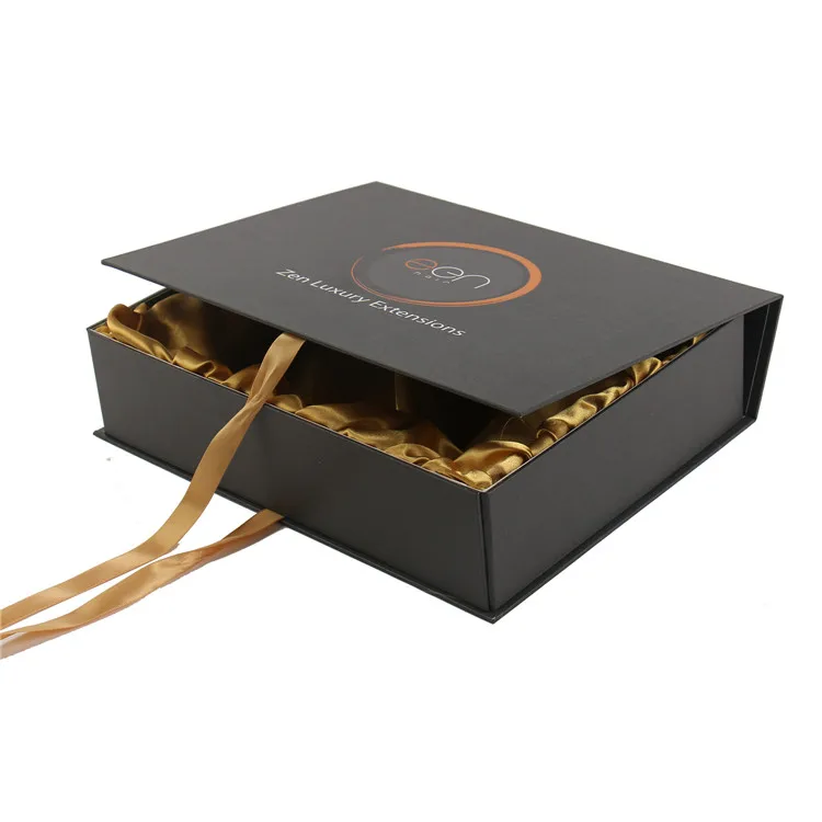 luxury black gift cardboard box soft touch packaging