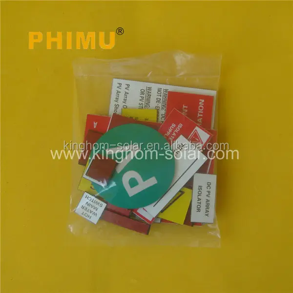 Australia ABS PV Labels/Solar Label kits