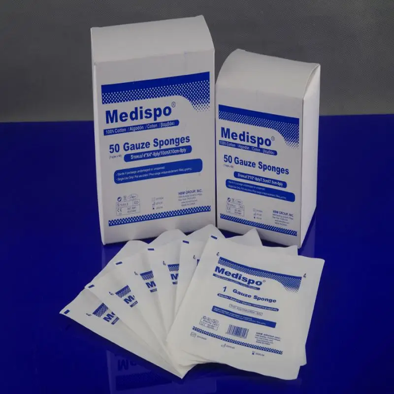 
4x4 medical sterile gauze 5x5 pads medical consumables compress 