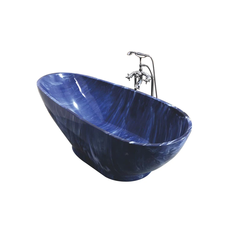 Синий под мрамор узор Gemy акриловые массажные ванны современный дизайн для России