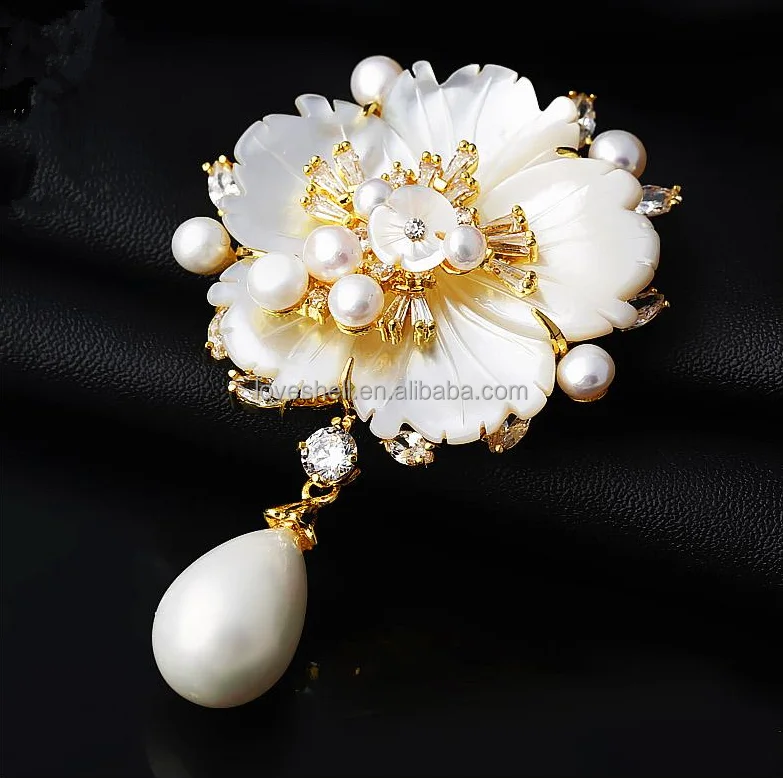 
Лидер продаж, модная розовая брошь из натуральной ракушки, ювелирные изделия 