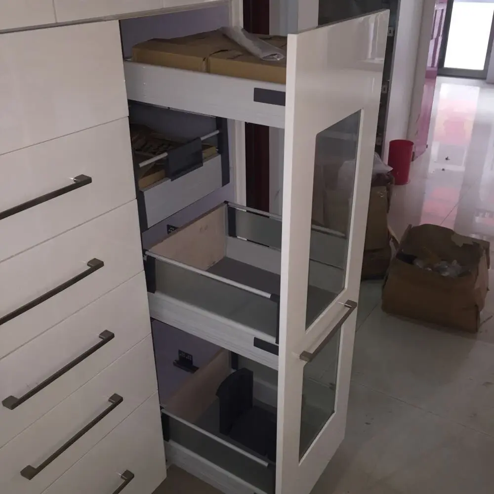 Metal runner box runner soft close drawer sliding rail tracks kitchen cabinet slide full extension steel slides