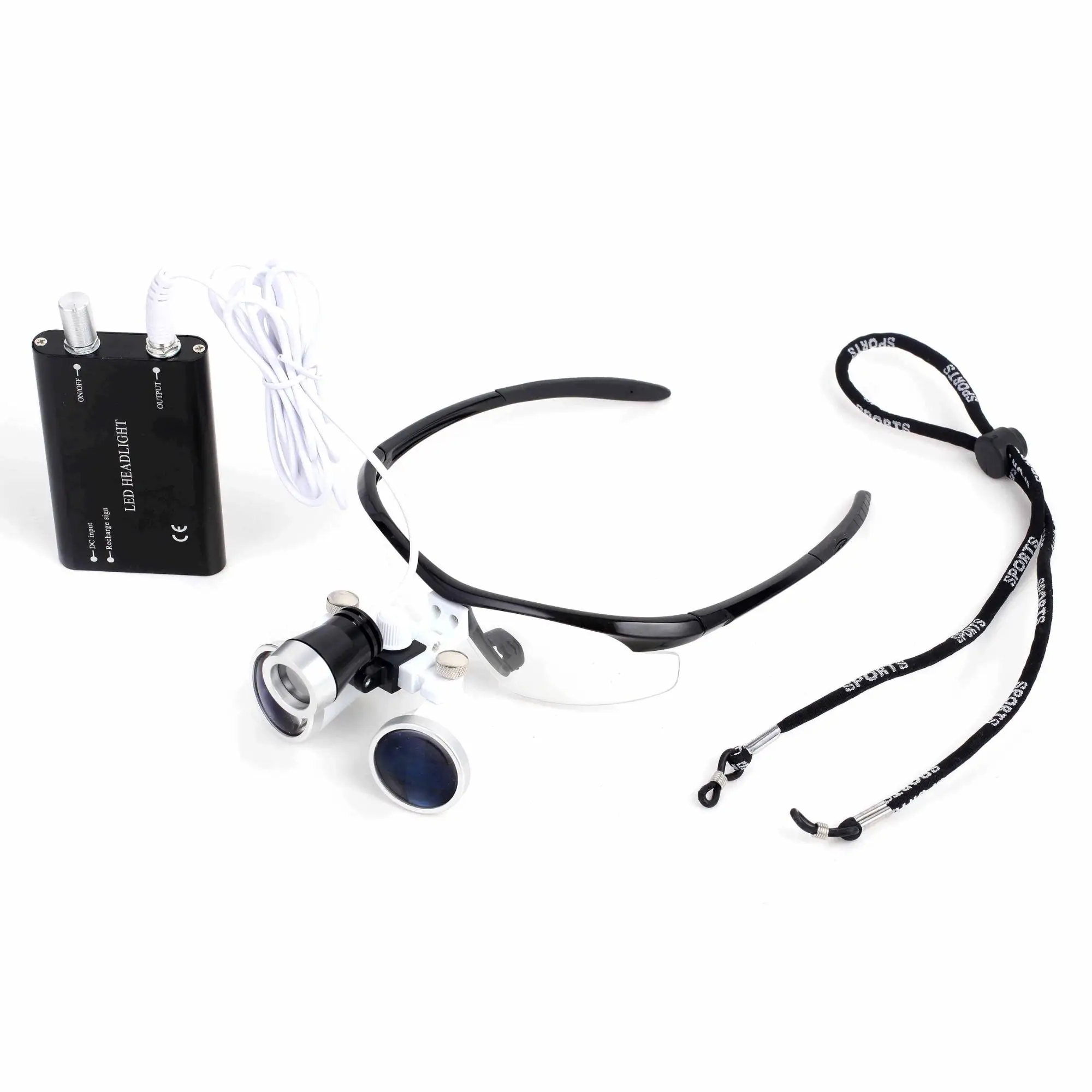 new style portable dental surgical magnifying glass loupes with light