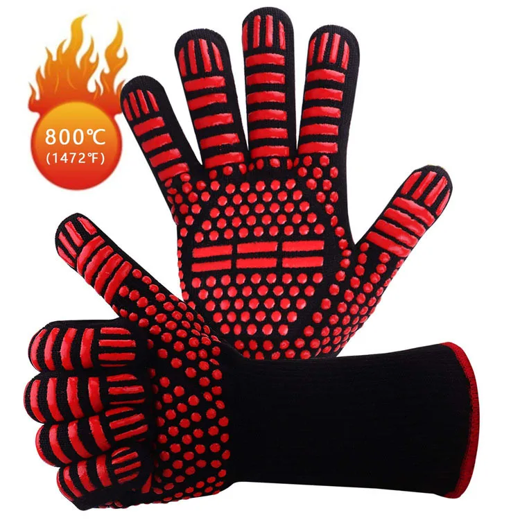 Feiyou hot selling Customized Aramid Fiber Barbecue Oven Glove  Extreme Heat Resistant Grill BBQ Gloves