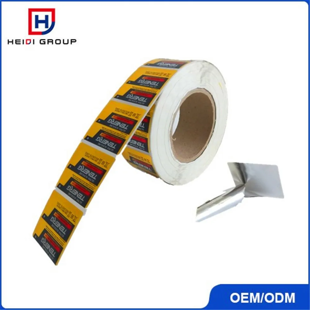 Custom battery sticker labels PET shrink film battery packaging labels pet sticker