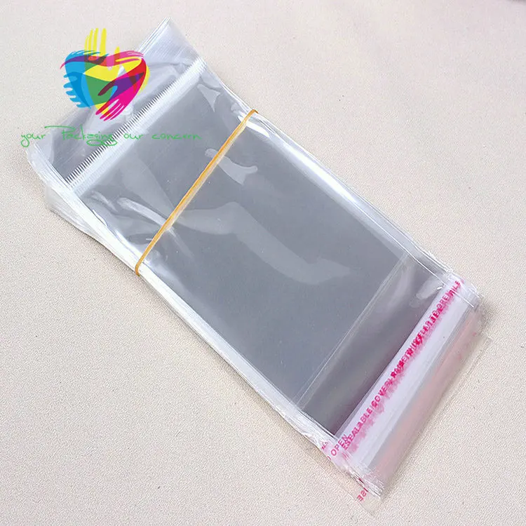 Yiwu cheap transparent header opp plastic bag with card for things