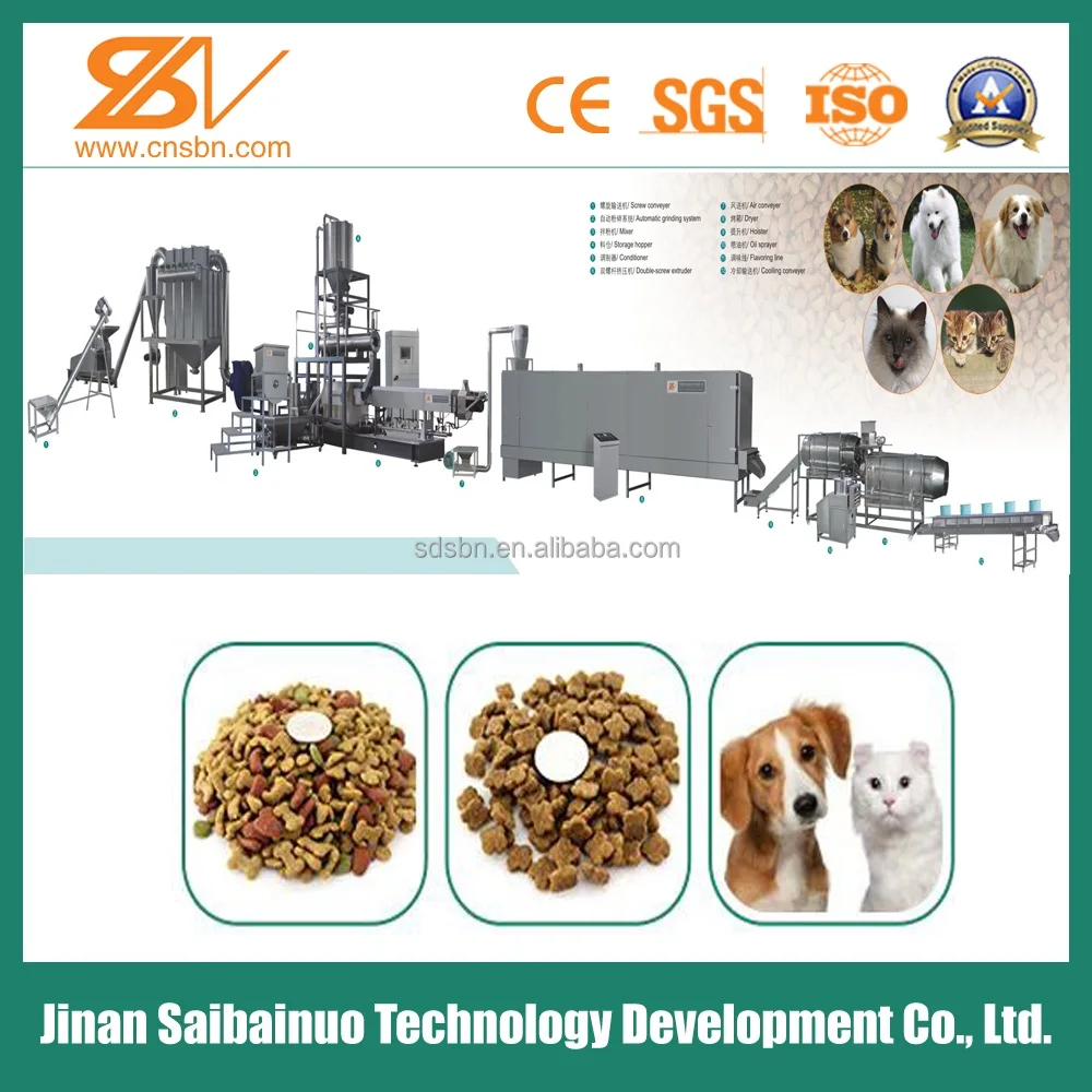 Good quality factory price automatic pet/cat/fish Kibble dog food making machine