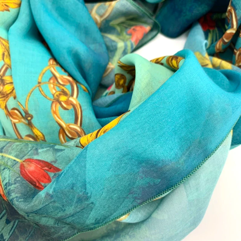 Cheap price women printing hijab square muslim big scarf viscose