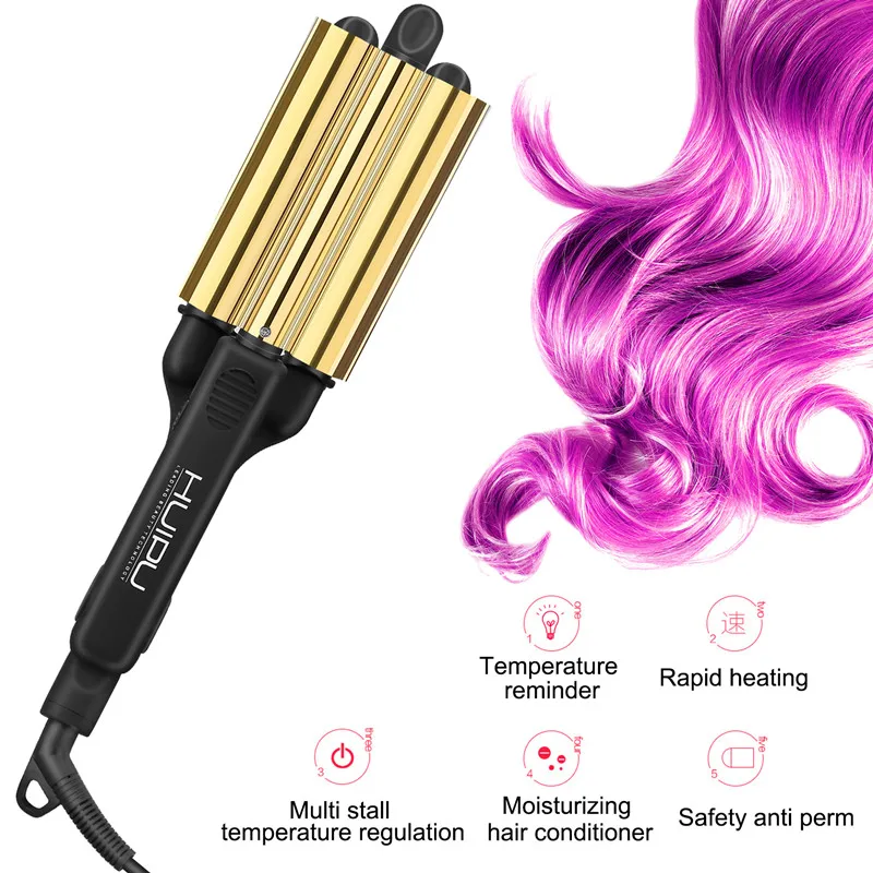 triple magic hair curler curling machine hair roller with factory price