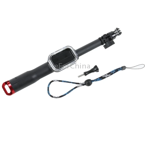 Red TMC Fold Retractable Handheld Remote Pole Monopod With Screw For GoPro Hero
