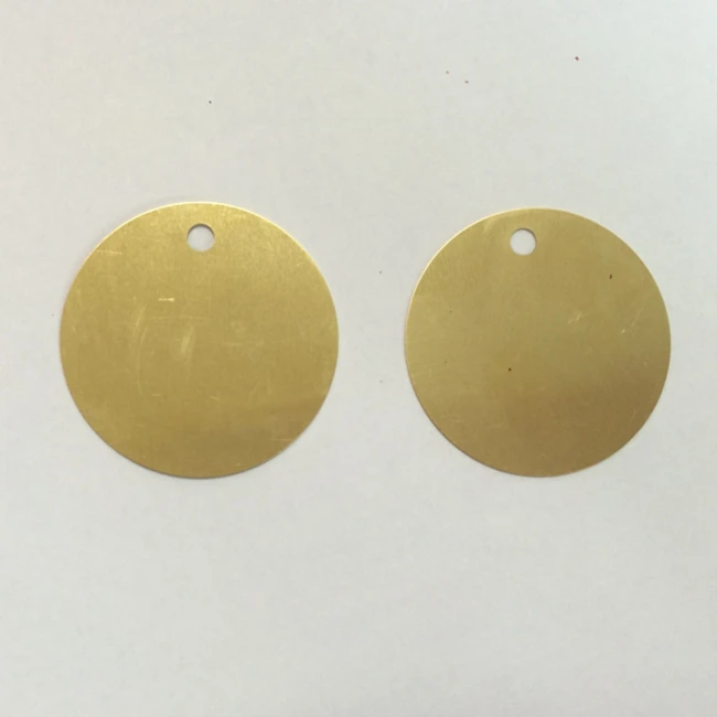 
Custom Brass Tag Plate Round Copper Tag 