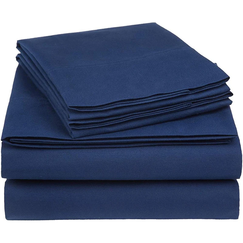 Wholesale 1800 thread count ultra soft wrinkle free Elastic Fitted 4pcs brushed microfiber Bed Sheet set