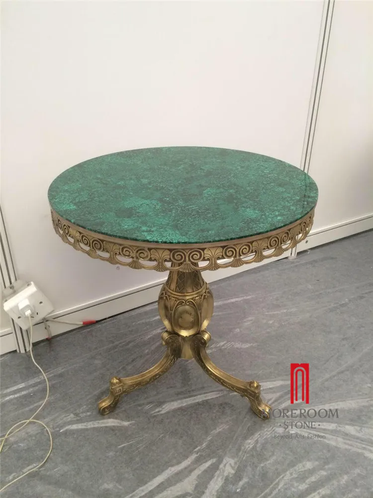 Natural Green Malachite Price Dining Round Table Top