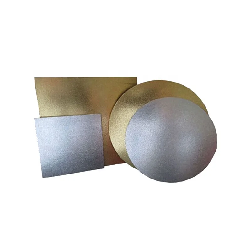 customized round gold strong MDF cake boards for heavy cake