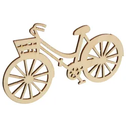 Wooden Bicycle Bike Cutout Veneers Slices DIY Crafting Ornament For Wedding Engagement Festival Theme Party