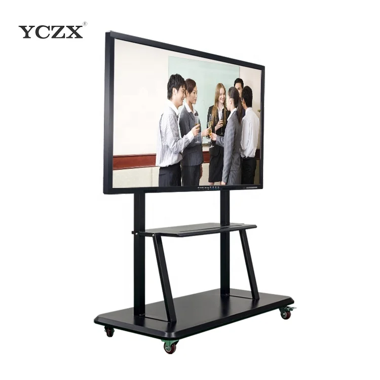 86' Muliti touch screen 4K LED interactive monitor mobile interactive flat panel board for classroom/office