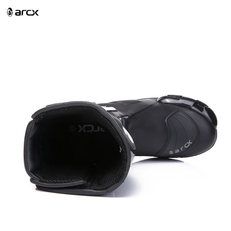 ARCX Men Leather Motorcycle Boots Professional Knee High Motorbike Racing Sports Shoes