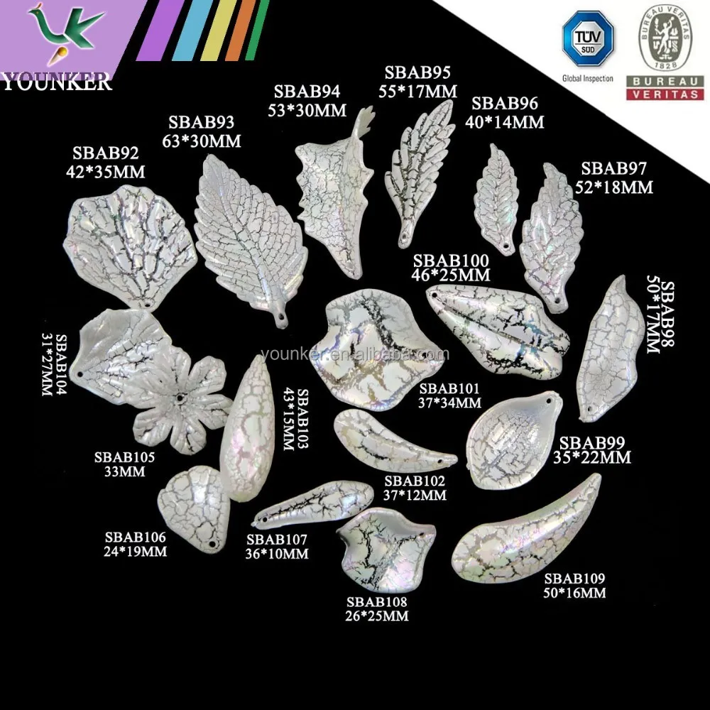 Leaf Shape Acrylic Plastic Beads