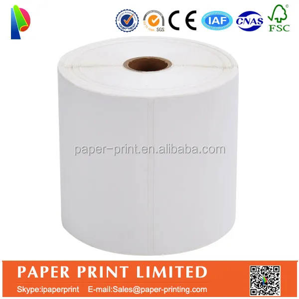Free Sample Dymo 4xl Compatible Self Adhesive Chromo Address Mailing Thermal Paper Shipping Stickers Rolls Blank 4x6 Labels