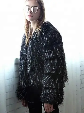 Plus Size Faux Fox Fur Short Coat&Jacket For Womens