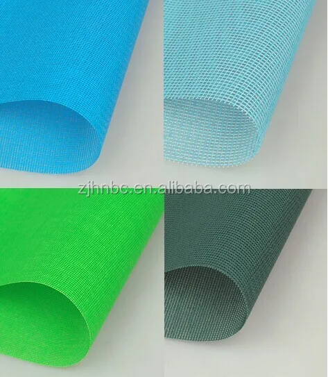 colorful PVC coated wove polyester mesh fabric B1flame retardant UV -resistant hot sale
