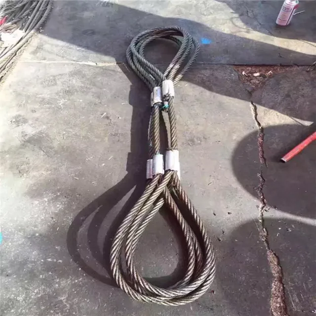 High Temperature Press Stainless Steel Wire Rope Sling For Crane