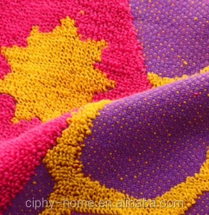 
China best quality yarn dyed double terry jacquard cotton sport towel hand towel face towel 
