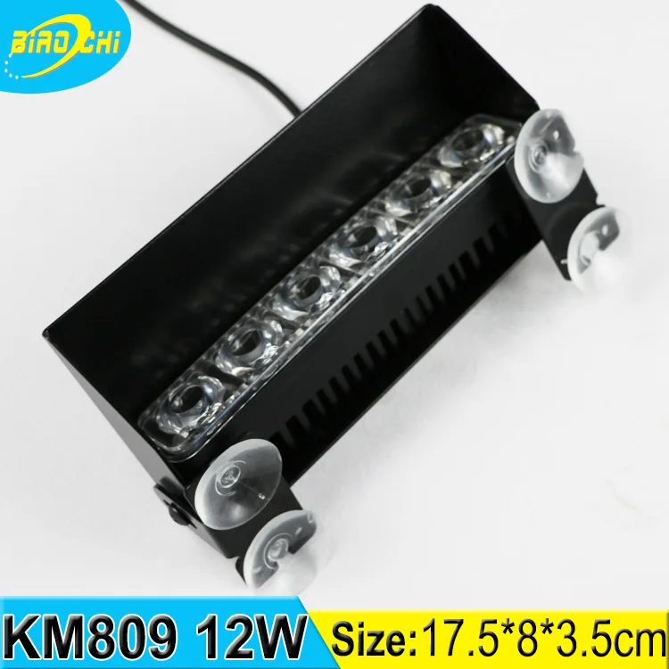 6 LED 17.5cm Deck Dash Light Windshield Amber Emergency Hazard Warning Flashing Strobe Light