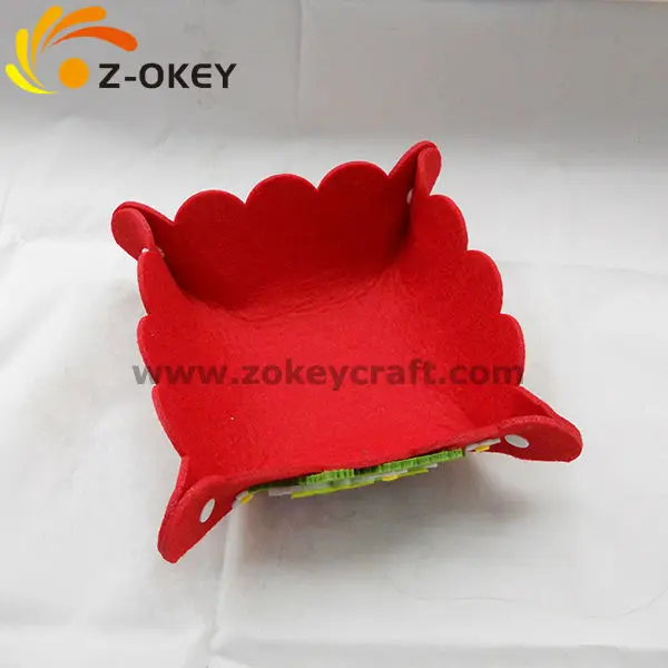 
customized Practical Fruit Bowl Can Unfold Made Of Felt With Low Price 