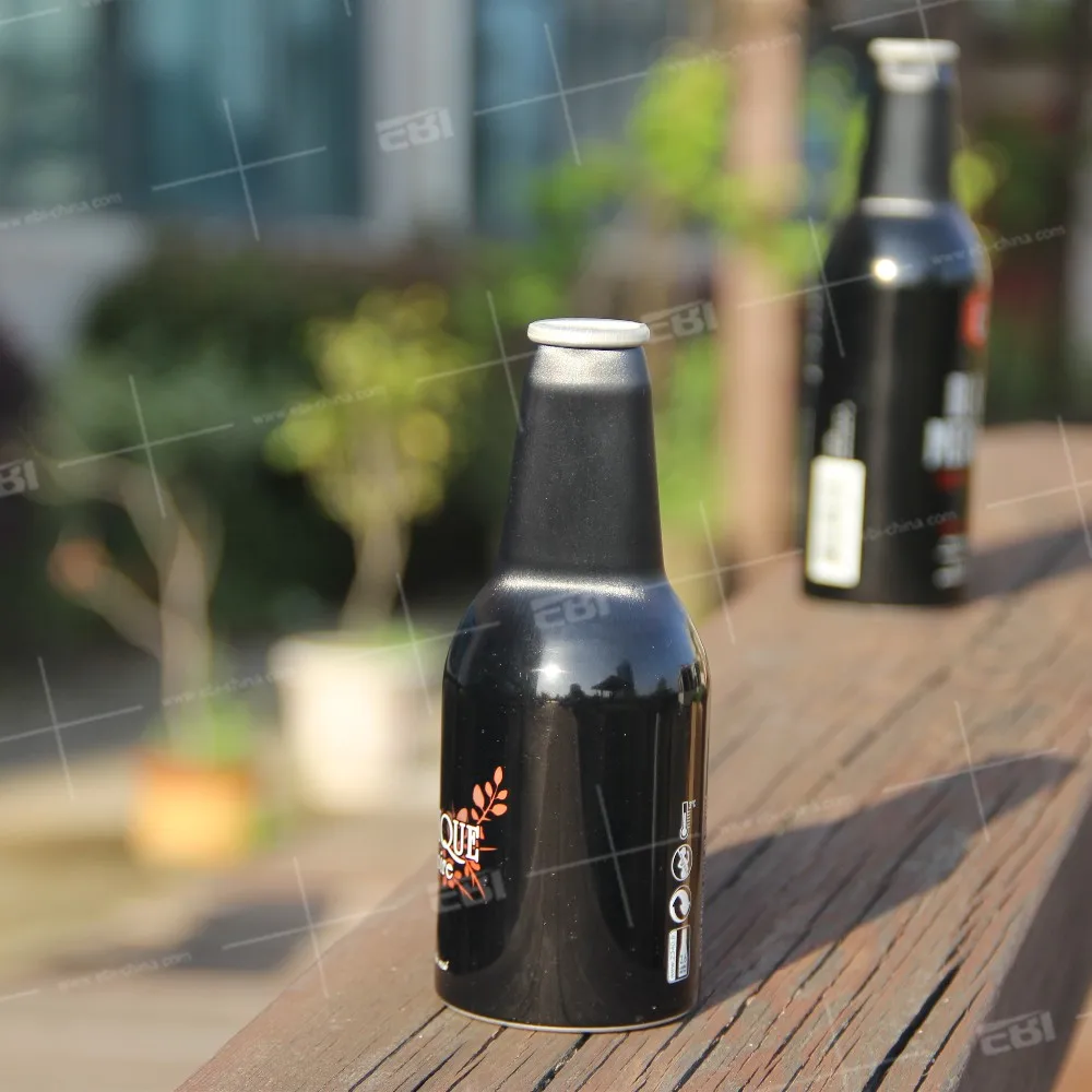 New bottles for beer 33ml model custom made aluminum liquor bottles