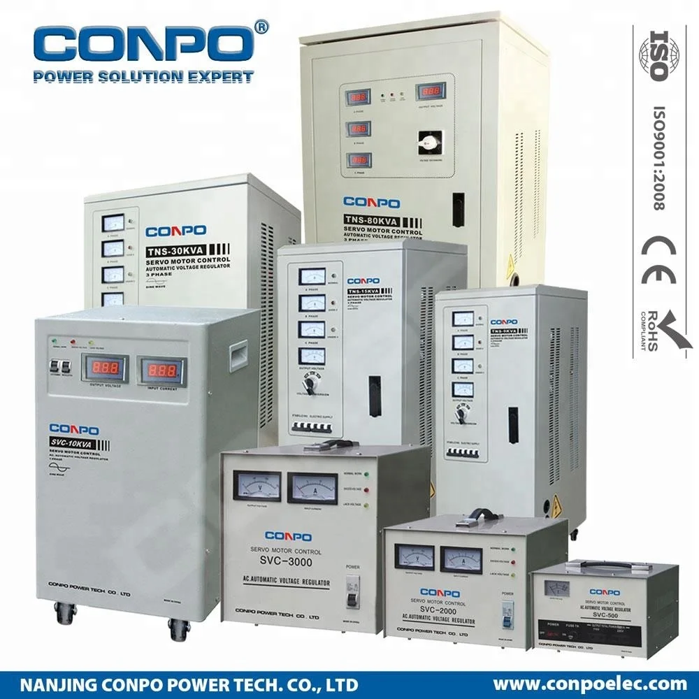 SVC-2000VA Single Phase Servomotor-type Automatic Voltage regulator stabilizer AVR Estabilizador de voltaje 220/110VAC