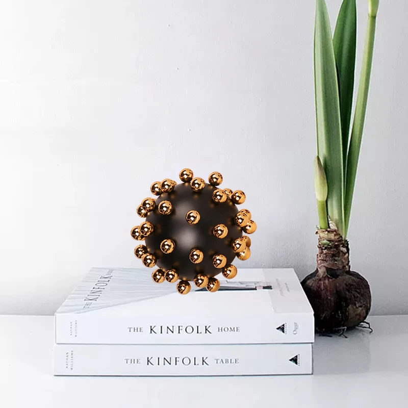 Neo-classical European model room living wrought iron spike ball ornaments villa club post-modern soft home