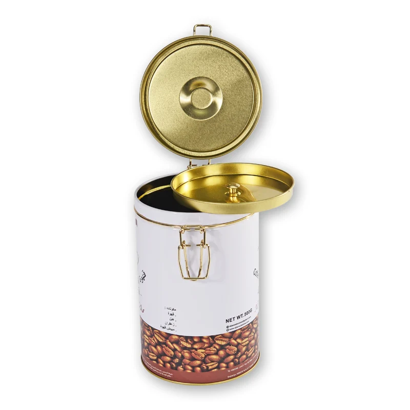 New Custom Double Lids Chocolate Coffee Candy Tea Sweets Sugar Packaging Tin Can