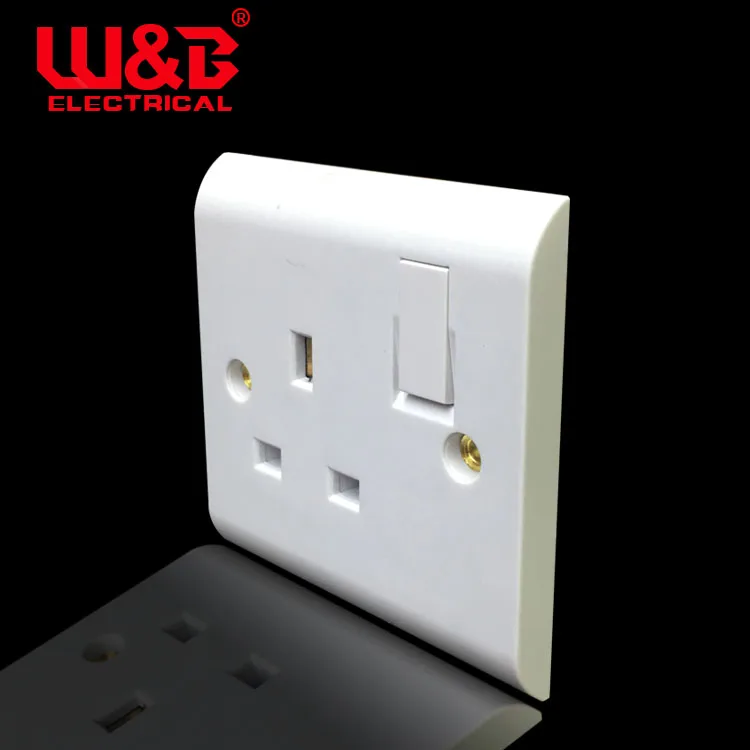 W&B brand Single 13A Switch Socket with out light electric switched socket