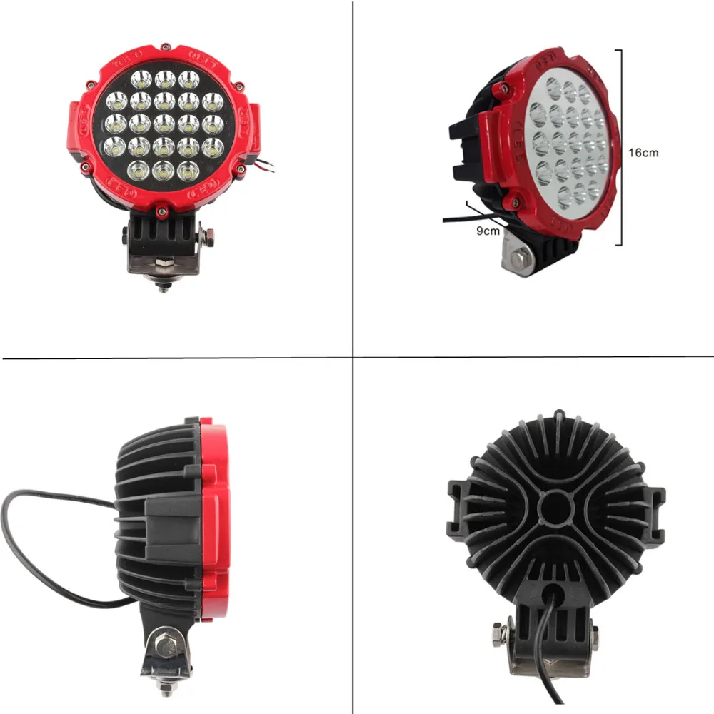 
Factory Hot sale 12 volt 24V IP67 cheap 7 inch 63W 7' Spots Round truck led headlight 