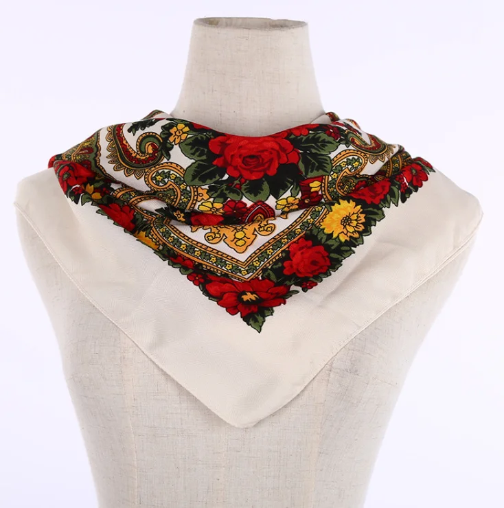 Hot sale NEW STYLE square Russian Arab style Scarf For Female  hijab shawl 0319004