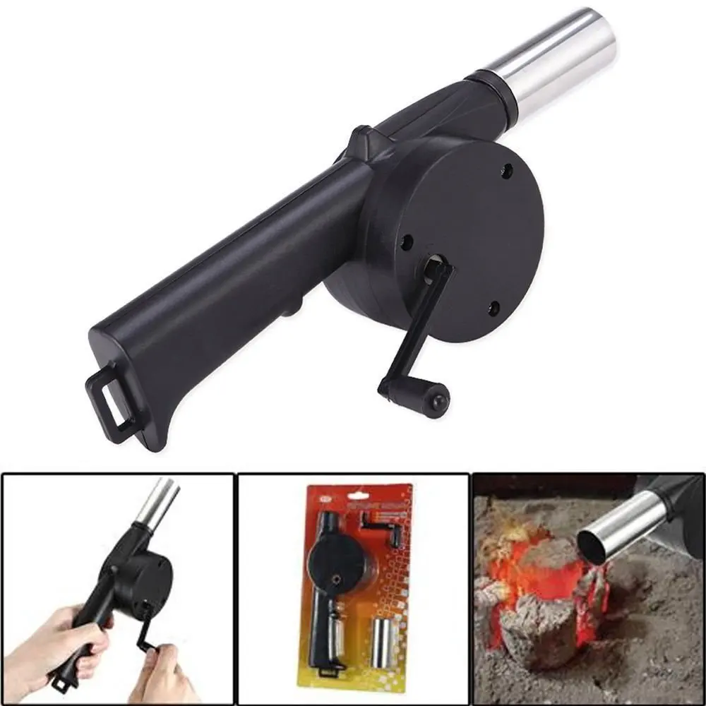 Outdoor Fan Air Blower Barbecue Fire Bellows  Crank Tool,  Mini Fan Air Blower