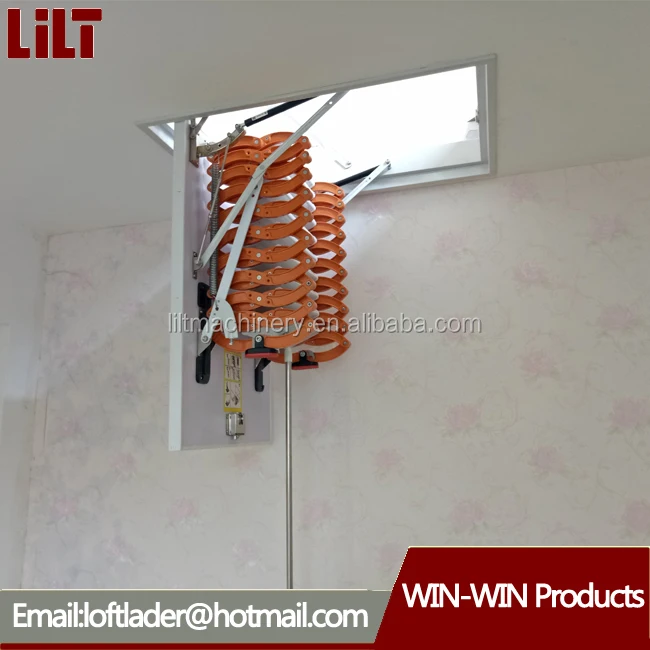 Folding Aluminium Part Electric Attic Stair Picture Safety Portable Top-floor Ladder