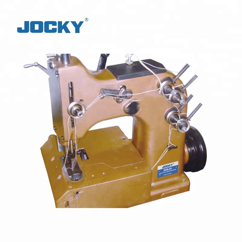 GK8-24 высокая скорость 2 иглы 4 поток промышленных джутовый мешок с ручками швейная машина