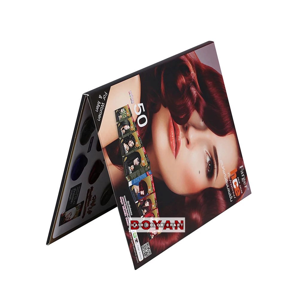 
2020 New style hair color chart from Boyan to display hair color of hair dye cream in Salon 