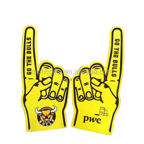 #1 No.1 Custom Red Foam Hand Sponge Hand Foam Finger with index finger point upward