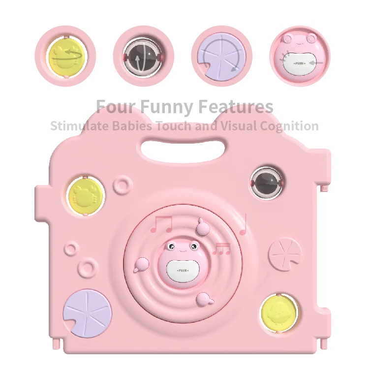 
Frog Cute Pink Plastic Baby Girl Playpen Indoor Baby Kids Panel Safety Play Center Yard Home Outdoor Fence with 16+2 Panel 