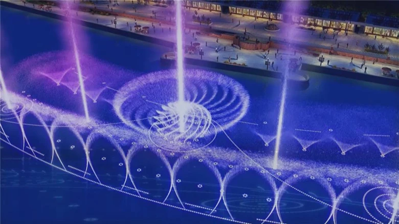 3d fountain nozzle for water park project sensor