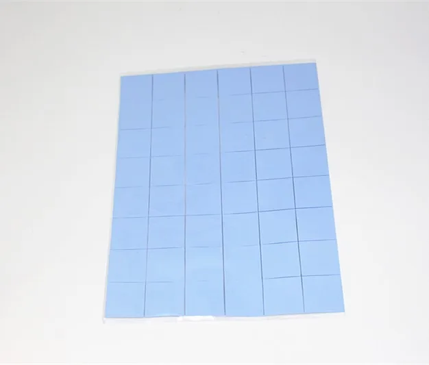 Drop shipping service Amazon hot sale thermal silicone 1w/mk soft thermal conductive silicon pad 1*25*25mm 48pcs/bag