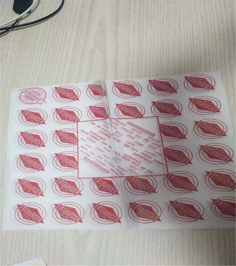 
58g food grade pe coated rice paper with printing 