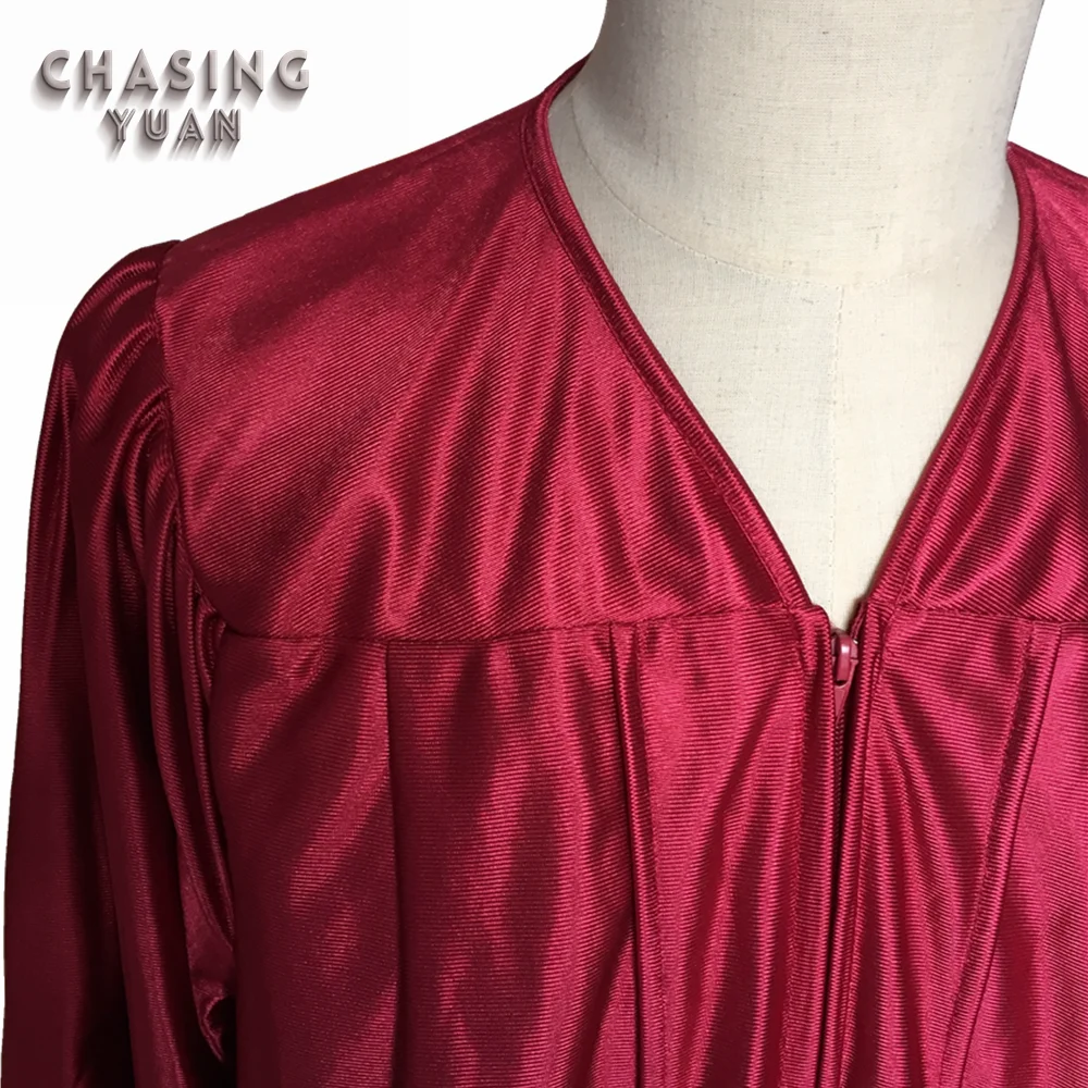 Wholesale Shiny Maroon Choir  Robes Church Gown