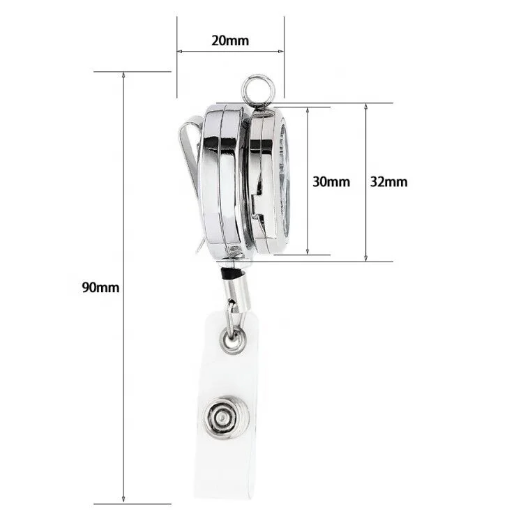 30mm Diffuser Locket Pendant Retractable Badge Reel Nurse ID Name Card Badge Holder Clip Student Nurse Badge Holder Gift